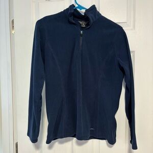 Eddie Bauer 1/4 zip fleece pullover navy